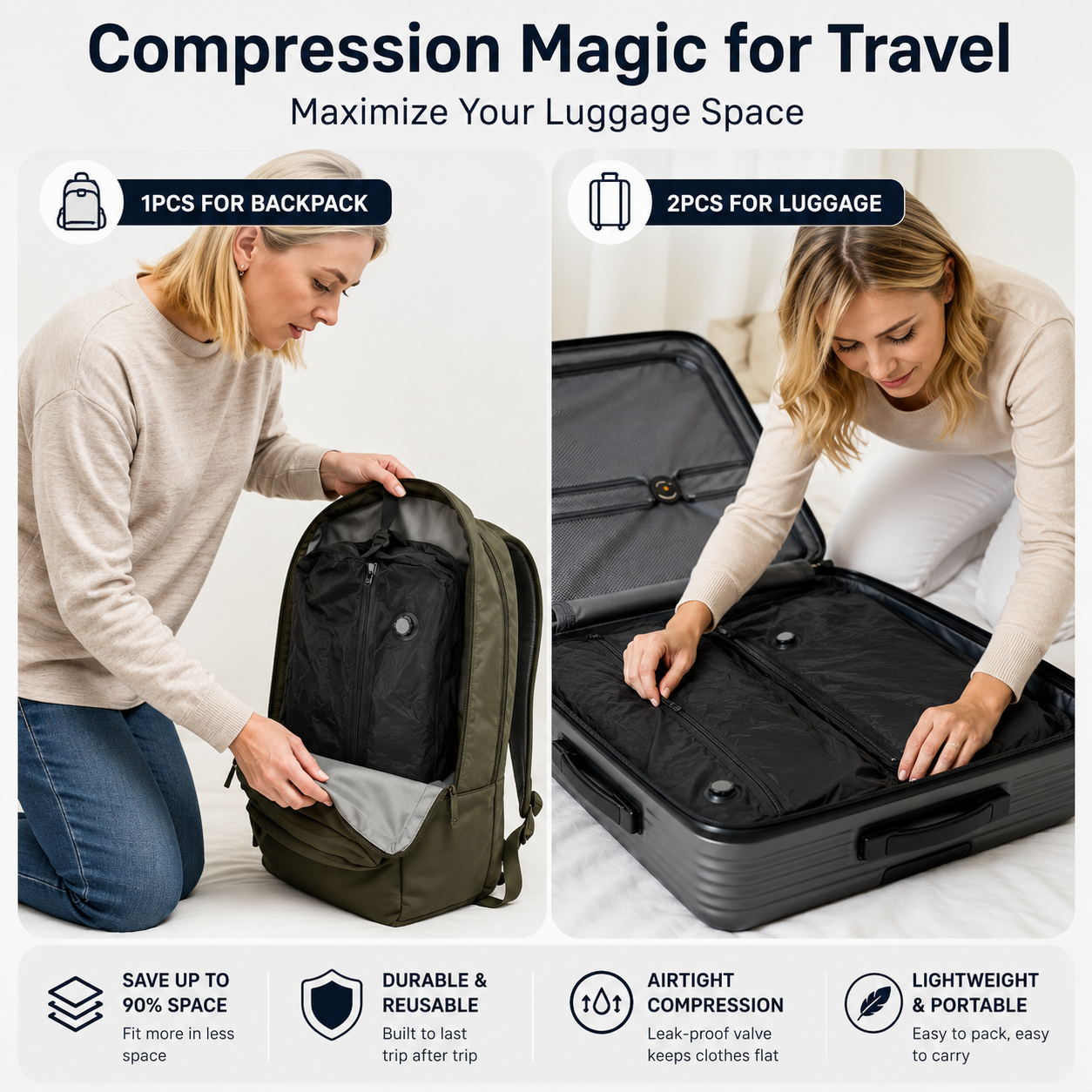 17L Vacuum Compression Bag with Air Pump
